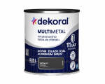 Dekoral Multimetal 0,65L ANTRACYT RAL7016 MAT farba akrylowa antykorozyjna metalu stali ocynku żelaza miedzi aluminium betonu ceramiki drewna emalia na rdzę