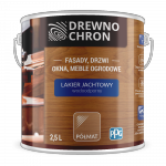 Drewnochron Lakier Jachtowy Półmat 2,5L do drewna BEZBARWNY UV odporny ochronny