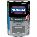 Chlorokauczuk 0,9L SZARY Nobiles farba metalu betonu emalia stali żeliwa