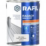 Radach 5L Biały Sygnałowy RAL9003 PÓŁMAT farba na dach Rafil ocynk stal aluminium 