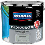 Chlorokauczuk 10L POPIELATY ŚREDNI Nobiles farba metalu betonu emalia szary stali żeliwa