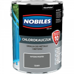 Chlorokauczuk 5L SZARY Nobiles farba do metalu żeliwa betonu emalia szara stali żeliwa