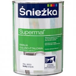 Śnieżka Emalia Olejna BIAŁY RAL9003 0,8L farba ftalowa Supermal