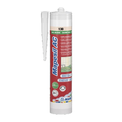 Silikon Sanitarny do Kuchni Łazienki 130 JAŚMIN 310ml Mapesil AC Mapei do wewnątrz i na zewnątrz