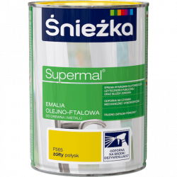Śnieżka Olejna ŻÓŁTY F565 0,8L Supermal farba olejno-ftalowa drewna metalu emalia połysk
