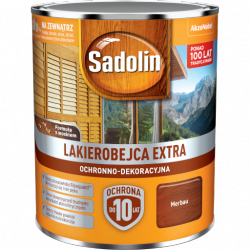 Sadolin Extra lakierobejca 0,75L MERBAU 40 PÓŁMAT do drewna fasad domków okien drzwi