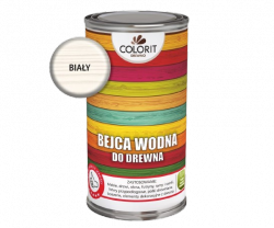 Colorit Bejca Wodna do drewna 0,5L BIAŁY 500ml szybkoschnąca bezzapachowa dekoracyjna