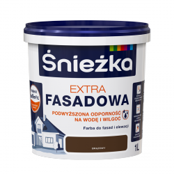 Śnieżka Farba Fasadowa 1L BRĄZ-OWY elewacyjna zewnętrzna Do Fasad i Elewacji Akrylowa extra fasada 