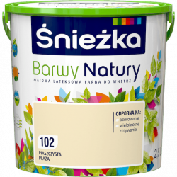 Śnieżka Barwy Natury 2,5L Piaszczysta Plaża 102 mat farba do wnętrz ścian sufitów emulsja