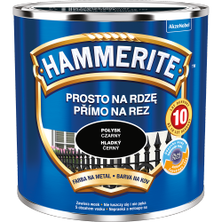 Hammerite Na Rdzę 0,25L CZARNY POŁYSK hamerite farba szybkoschnąca antykorozyjna gruntoemalia czarna
