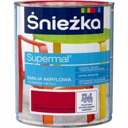 Śnieżka Emalia Akrylowa 0,8L CZERWONY A415 POŁYSK JEDWABISTY Farba Supermal