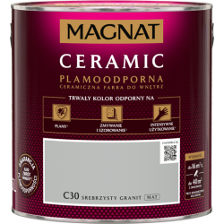 MAGNAT Ceramic 2,5L C30 Srebrzysty Granit ceramik ceramiczna farba do wnętrz plamoodporna