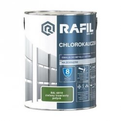 Rafil Chlorokauczuk 5L Zielony Trawiasty RAL6010 zielona farba metalu betonu emalia chlorokauczukowa 