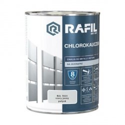Rafil Chlorokauczuk 0,9L Szary Jasny RAL7035 szara farba metalu betonu emalia chlorokauczukowa