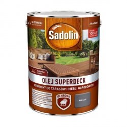 Sadolin Superdeck olej 5L ANTRACYT-OWY szary do drewna tarasów mebli ogrodowych mat