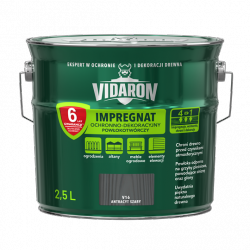 Vidaron Impregnat 2,5L V16 ANTRACYT-OWY Szary do drewna powłokotwórczy ochronny ogrodzeń altan elewacji ochronny