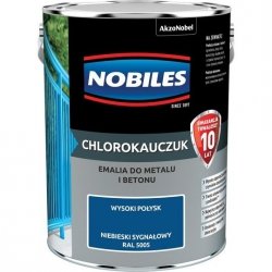 Chlorokauczuk 5L RAL5005 NIEBIESKI SYGNAŁOWY Nobiles farba emalia