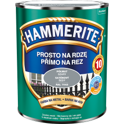 Hammerite Na Rdzę 0,7L SZARY RAL7042 PÓŁMAT hamerite farba szybkoschnąca antykorozyjna gruntoemalia