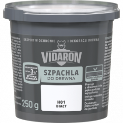 Vidaron Szpachla do Drewna 0,25kg BIAŁY H01 szpachlówka akrylowa gotowa zawiera terpentynę