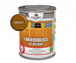 Colorit Lakierobejca Do Drewna 0,75L ORZECH szybkoschnąca satynowa farba wodna boazerii elewacji okien drzwi
