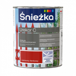 Śnieżka Urekor C 0,8L podkład chlorokauczukowy CZERWONY TLENKOWY antykorozyjny minia do emalii chlorokauczuk