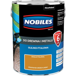 Nobiles olejna 5L ORZECH JASNY Ftalonal farba olejno-ftalowa drewna metalu betonu emalia
