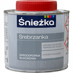 Śnieżka Srebrzanka Żaroodporna Silikonowa 0,2L termoodporna SREBRNA szybkoschnąca