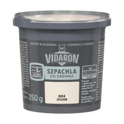 Vidaron Szpachla do Drewna 0,25kg JESION H04 szpachlówka akrylowa gotowa zawiera terpentynę