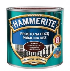Hammerite Na Rdzę 0,25L CIEMNO-BRĄZ-OWY PÓŁMAT hamerite farba