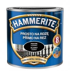 Hammerite Na Rdzę 0,25L CZARNY POŁYSK hamerite farba czarna