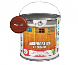 Colorit Lakierobejca Do Drewna 2,5L MAHOŃ szybkoschnąca satynowa farba wodna boazerii elewacji okien drzwi
