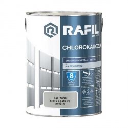 Rafil Chlorokauczuk 5L Szary Agatowy RAL7038 szara farba metalu betonu emalia chlorokauczukowa 