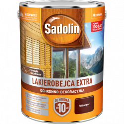 Sadolin Extra lakierobejca 5L PALISANDER 9 PÓŁMAT do drewna fasad domków okien drzwi