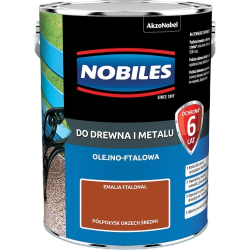 Nobiles olejna 5L ORZECH ŚREDNI Ftalonal farba olejno-ftalowa drewna metalu betonu emalia