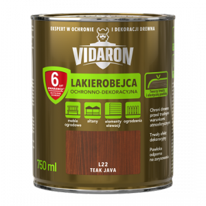 Vidaron Lakierobejca 0,75L L22 Teak Java do drewna ochronno-dekoracyjna połysk