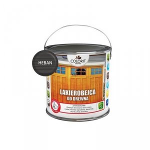 Colorit Lakierobejca Do Drewna 2,5L HEBAN szybkoschnąca satynowa farba wodna boazerii elewacji okien drzwi