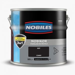 Nobikor 10L CZARNY unikor podkład minia farba antykorozyjna Nobiles emalia czarna