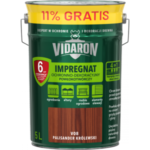 Vidaron Impregnat 4,5L + 0,5L V08 Palisander Królewski do drewna powłokotwórczy ochronny ogrodzeń altan elewacji ochronny