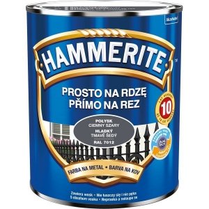 Hammerite Na Rdzę 0,7L CIEMNY SZARY RAL7012 POŁYSK hamerite farba