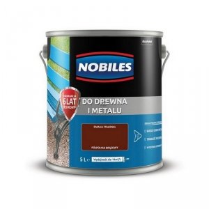 Nobiles olejna 5L BRĄZ-OWY brązowa Ftalonal farba olejno-ftalowa drewna metalu betonu emalia