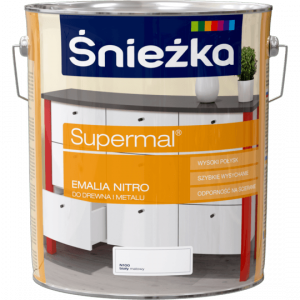 Śnieżka Emalia Nitro 10L Biały Mat N100 biała farba do drewna metalu szybkoschnąca Supermal