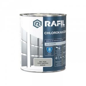 Rafil Chlorokauczuk 0,75L Szary Agatowy RAL7038 szara farba metalu betonu emalia chlorokauczukowa