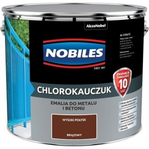 Chlorokauczuk 10L BRĄZ-OWY Nobiles farba emalia
