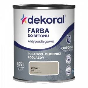 Dekoral Do Betonu 0,75L BEŻOWY MAT Akrylit B  farba posadzek antypoślizgowa szybkoschnąca
