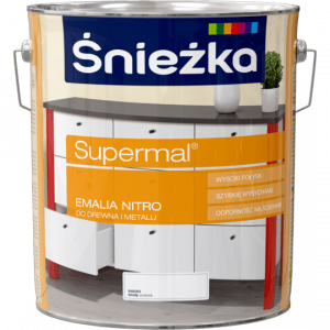 Śnieżka Emalia Nitro 10L Biały Połysk N500 biała farba do drewna metalu szybkoschnąca Supermal