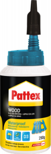 Pattex Wodoodporny klej do drewna 250g BEZBARWNY szybkowiążący elastyczny montażowy
