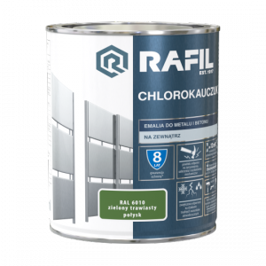 Rafil Chlorokauczuk 0,75L Zielony Trawiasty RAL6010 zielona farba metalu betonu emalia chlorokauczukowa