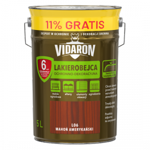 Vidaron Lakierobejca 4,5L + 0,5L L06 Mahoń Amerykański do drewna ochronno-dekoracyjna połysk