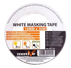 Taśma Łuków Krzywizn 18mm 50m Malarska Papierowa Do White Masking Motive