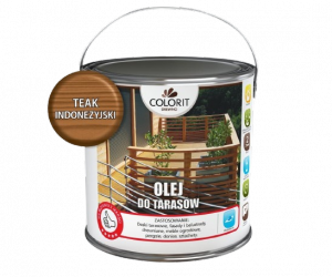 Colorit Olej Do Drewna Tarasów 2,5L TEAK INDONEZYJSKI TIK TEK mebli ogrodowych desek tarasowych